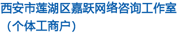 西安市莲湖区嘉跃网络咨询工作室（个体工商户）
